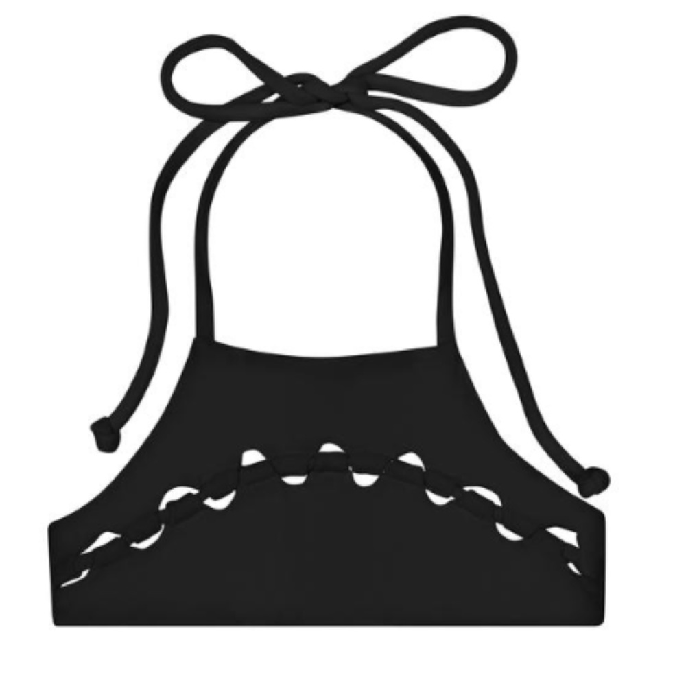 Mikoh Halter Bikini Top In Black